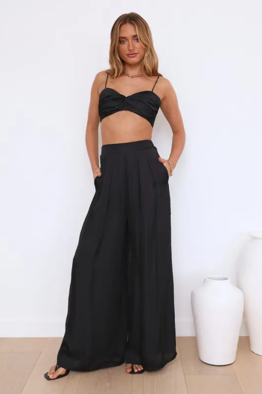 Sweeter Feelings Crop Top Black sold by Hello Molly