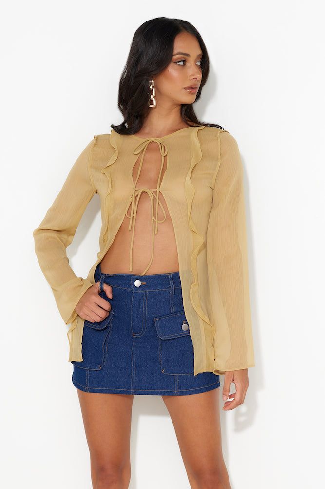 LIONESS Barely There Tie Top Sand sold by Hello Molly product image thumbnail 3