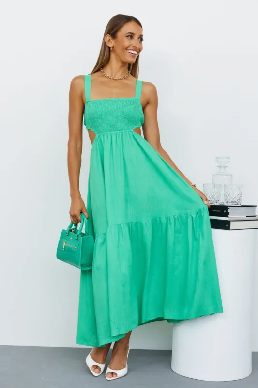 Grass Is Greener Midi Dress Green sold by Hello Molly