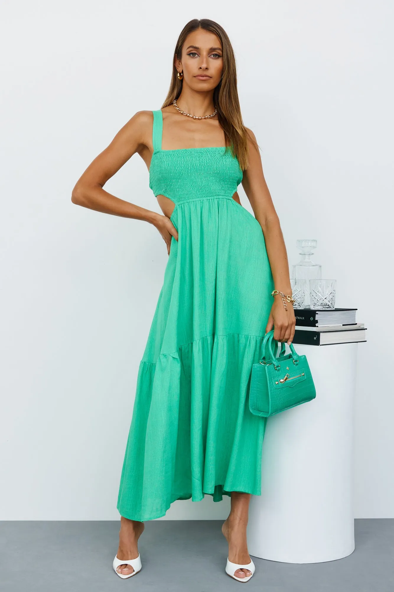 Grass Is Greener Midi Dress Green sold by Hello Molly product image thumbnail 2