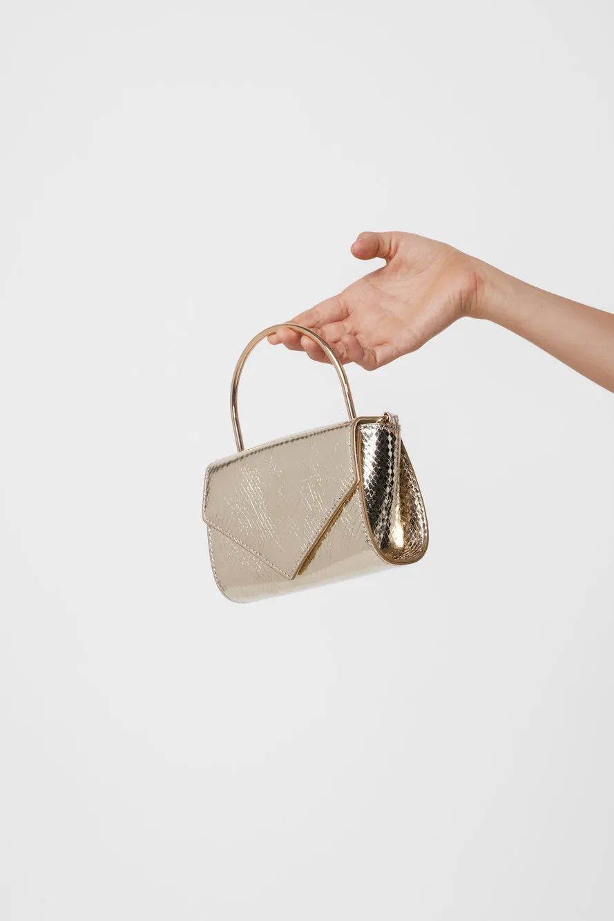 BILLINI Aston Handle Bag Gold Scale sold by Hello Molly