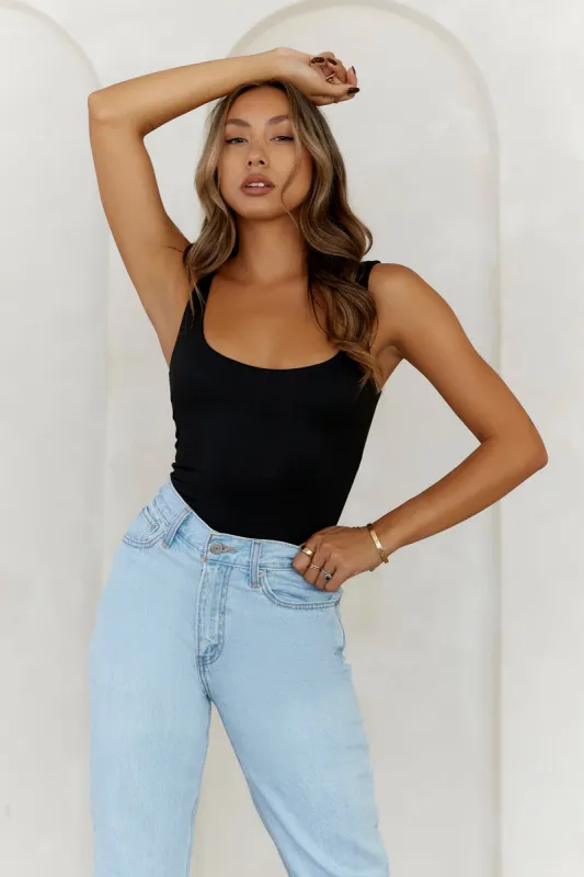 HELLO MOLLY BASE Everyday Staple Singlet Top Black sold by Hello Molly