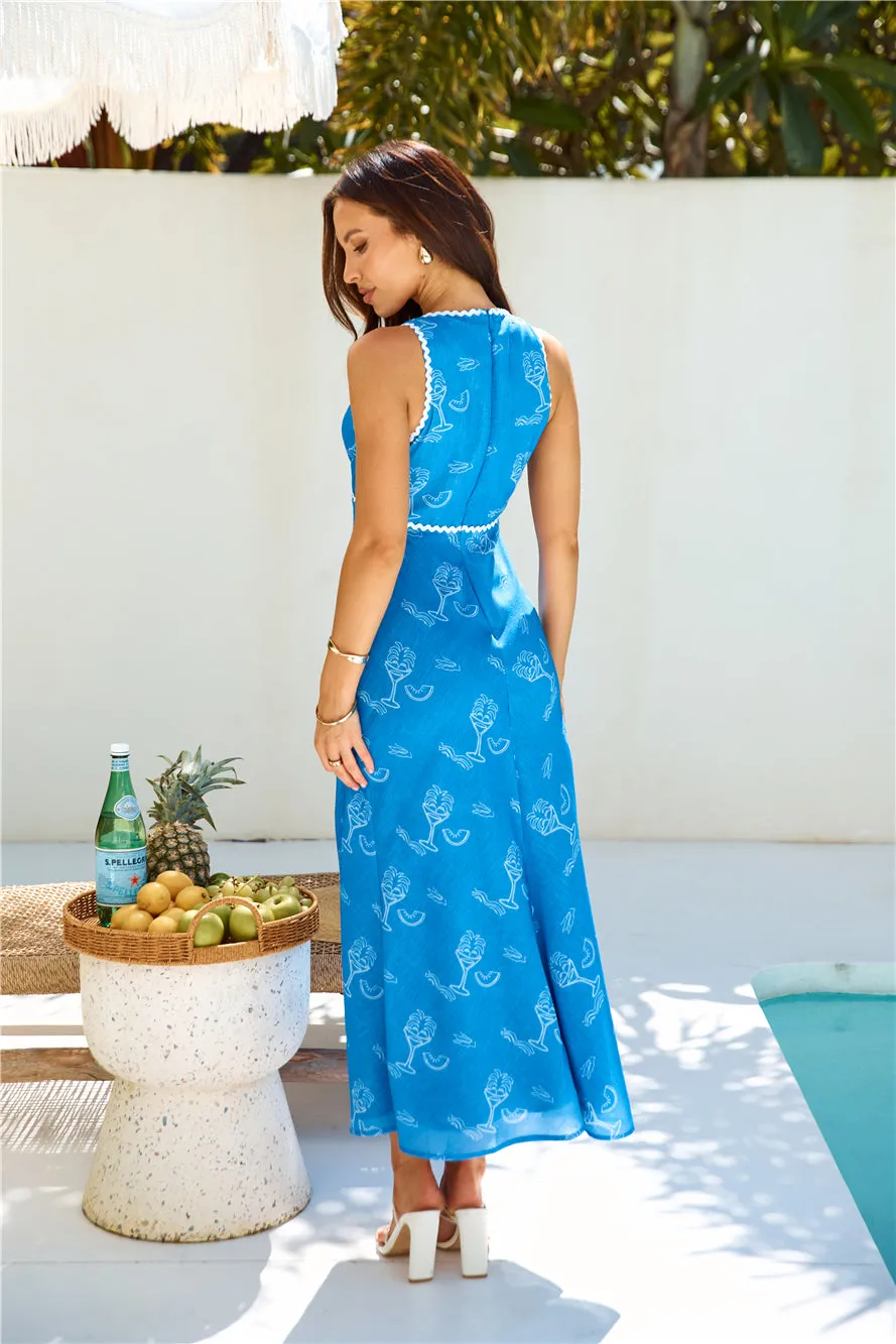 Watermelon Squeeze Maxi Dress Blue sold by Hello Molly product image thumbnail 5