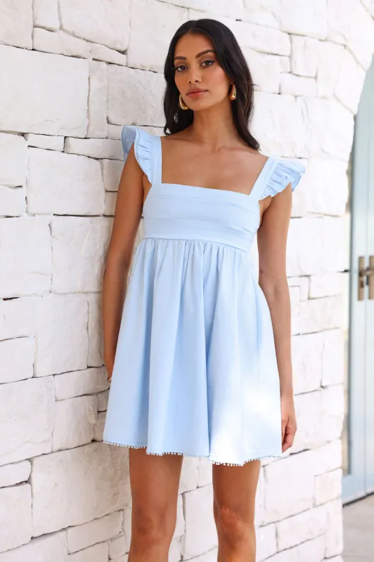 Ready For Brunch Mini Dress Blue sold by Hello Molly