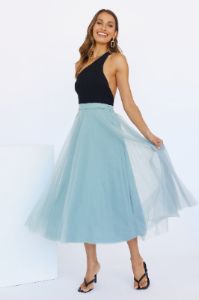 Keeping It Smart Midi Skirt Sage sold by Hello Molly