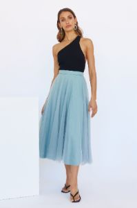 Keeping It Smart Midi Skirt Sage sold by Hello Molly
