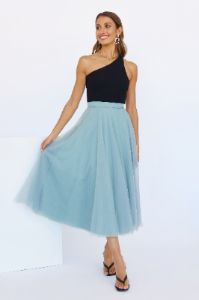 Keeping It Smart Midi Skirt Sage sold by Hello Molly