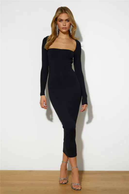 Fashionista Lover Midi Dress Black sold by Hello Molly