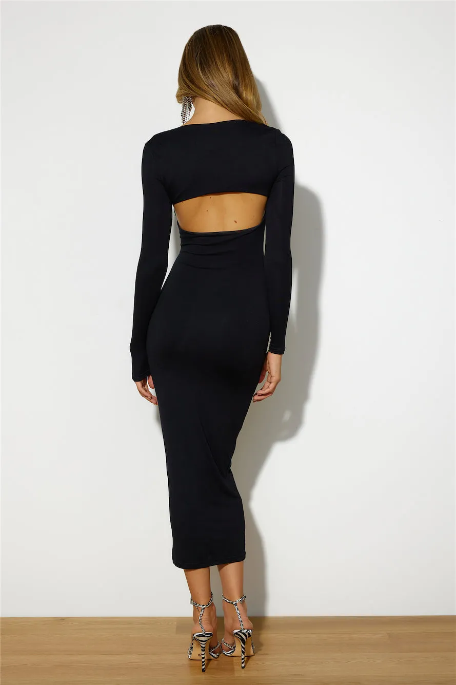 Fashionista Lover Midi Dress Black sold by Hello Molly product image thumbnail 4