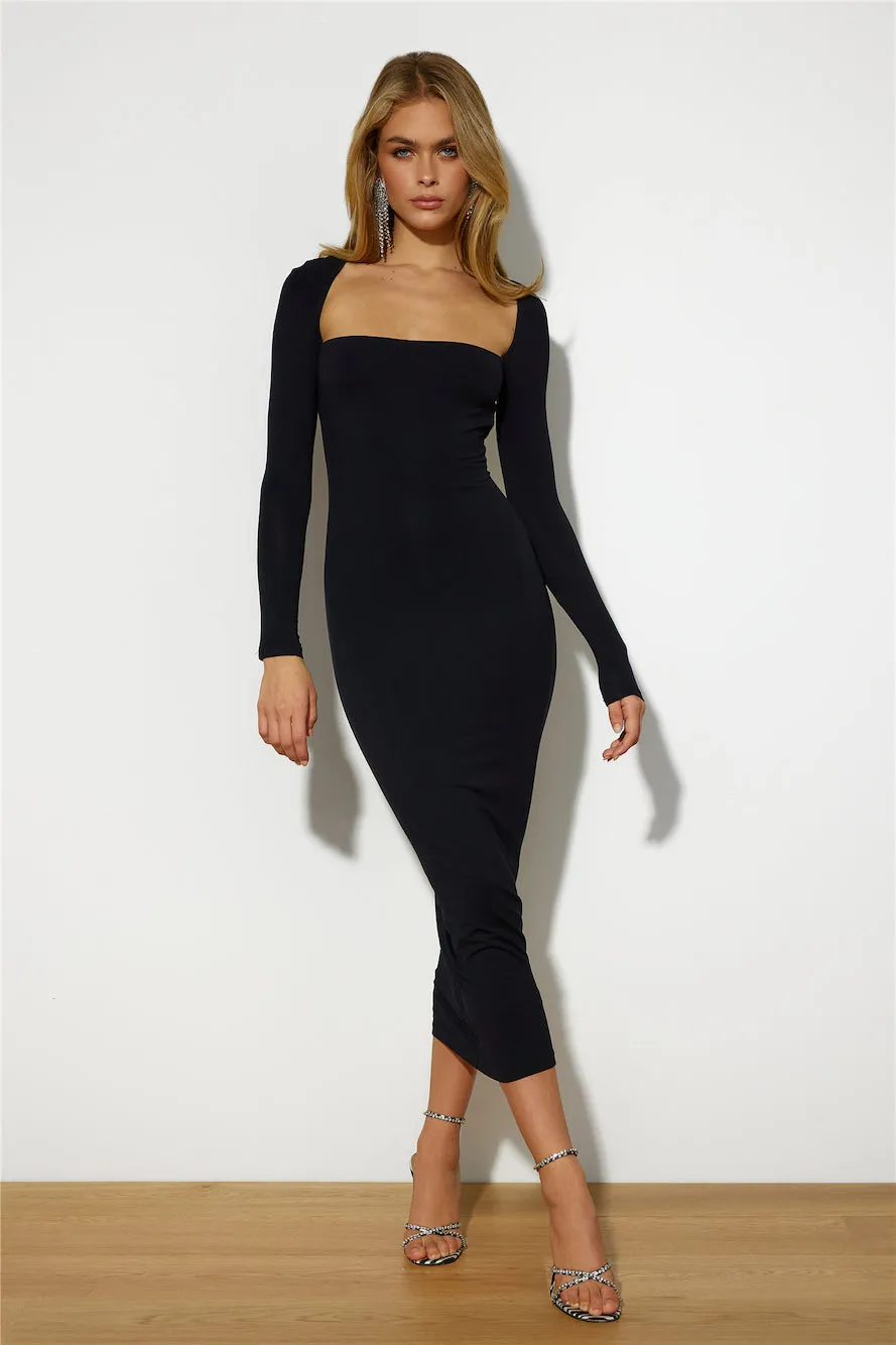 Fashionista Lover Midi Dress Black sold by Hello Molly product image thumbnail 2