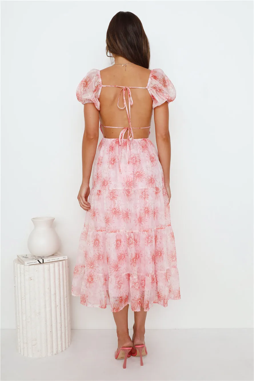 Amazing Ambiance Midi Dress Pink sold by Hello Molly product image thumbnail 5