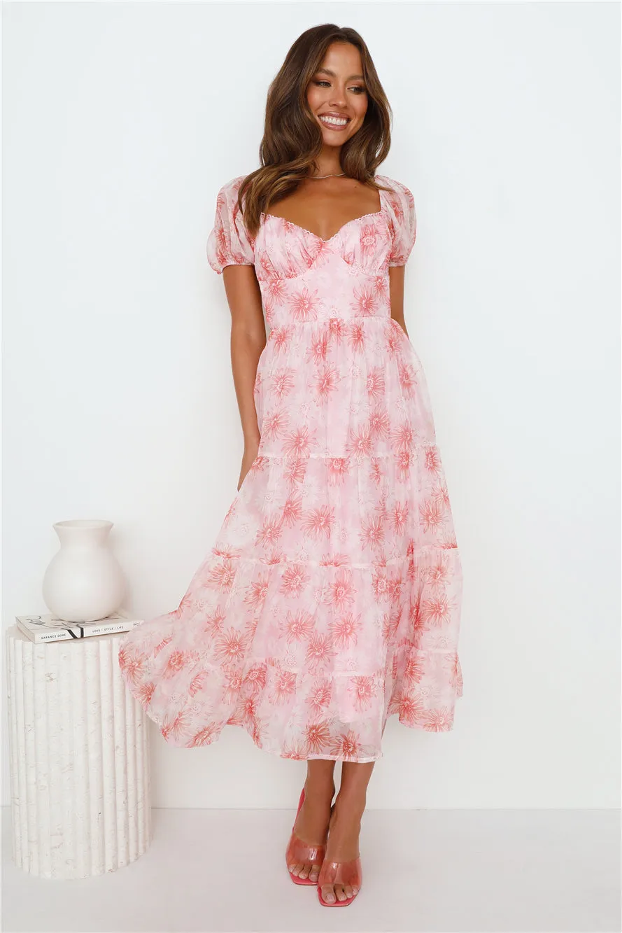 Amazing Ambiance Midi Dress Pink sold by Hello Molly product image thumbnail 3