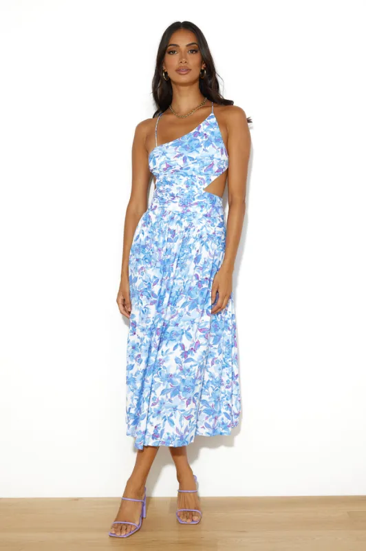 Blooming As One Midi Dress Blue sold by Hello Molly