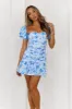 HELLO MOLLY St Cloud Dress Blue Print sold by Hello Molly