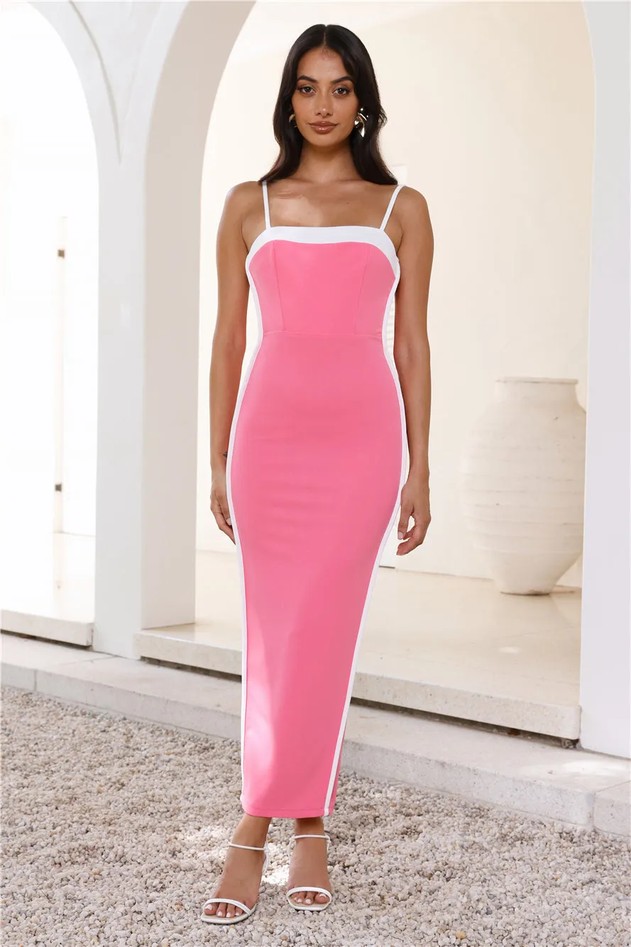 Champagne Status Maxi Dress Hot Pink sold by Hello Molly
