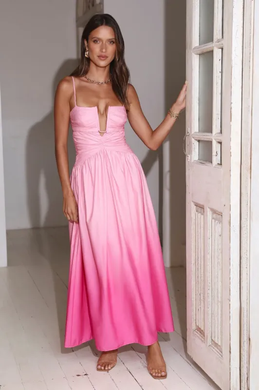 Dipped In Love Midi Dress Pink sold by Hello Molly