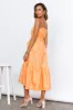 Tropicana Cool Midi Dress Orange sold by Hello Molly