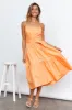 Tropicana Cool Midi Dress Orange sold by Hello Molly