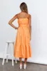 Tropicana Cool Midi Dress Orange sold by Hello Molly