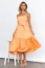 Tropicana Cool Midi Dress Orange sold by Hello Molly