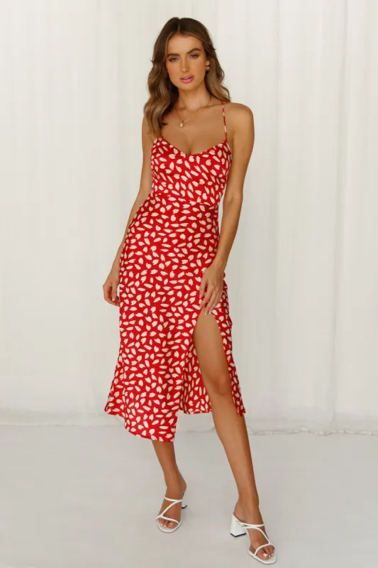 Happy Honeymoon Midi Dress Red sold by Hello Molly