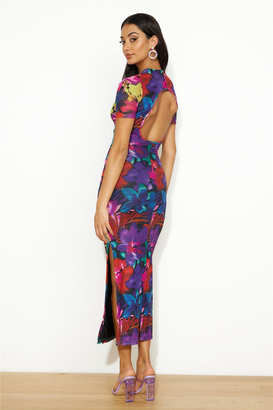 RUNAWAY Romance Midi Mesh Dress Black Floral sold by Hello Molly product image thumbnail 4