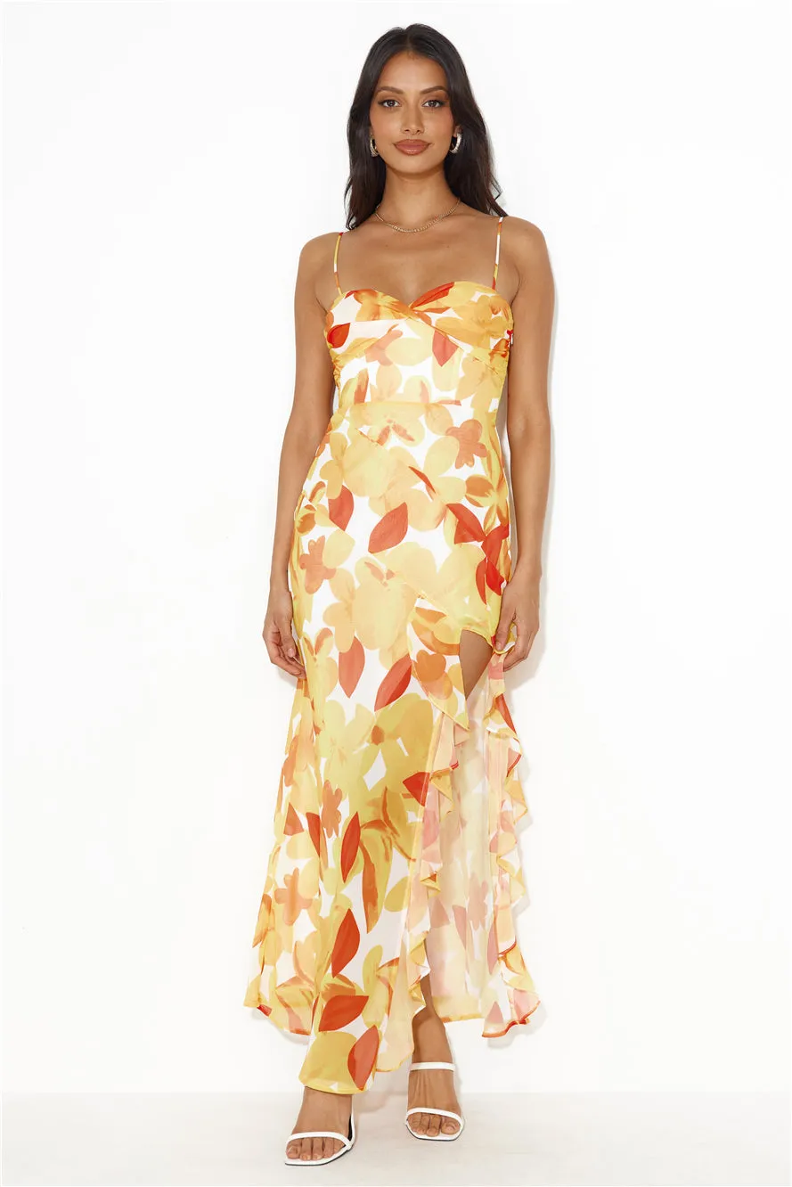 Hawaii Dream Maxi Dress Yellow sold by Hello Molly