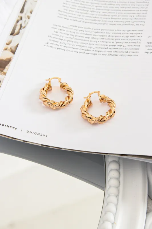 Royal Night Out Hoops Small Gold sold by Hello Molly