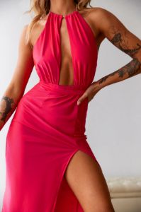 DEAR EMILIA Impressing Me Midi Dress Red sold by Hello Molly