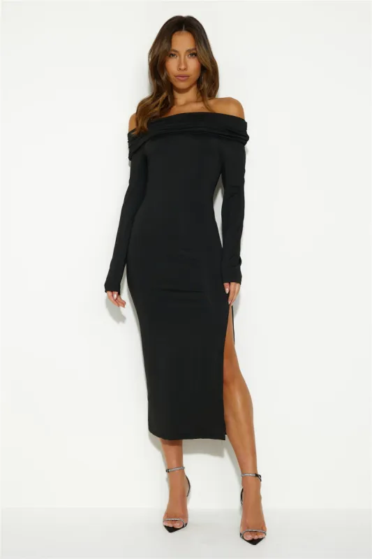 Your Destiny Midi Dress Black sold by Hello Molly