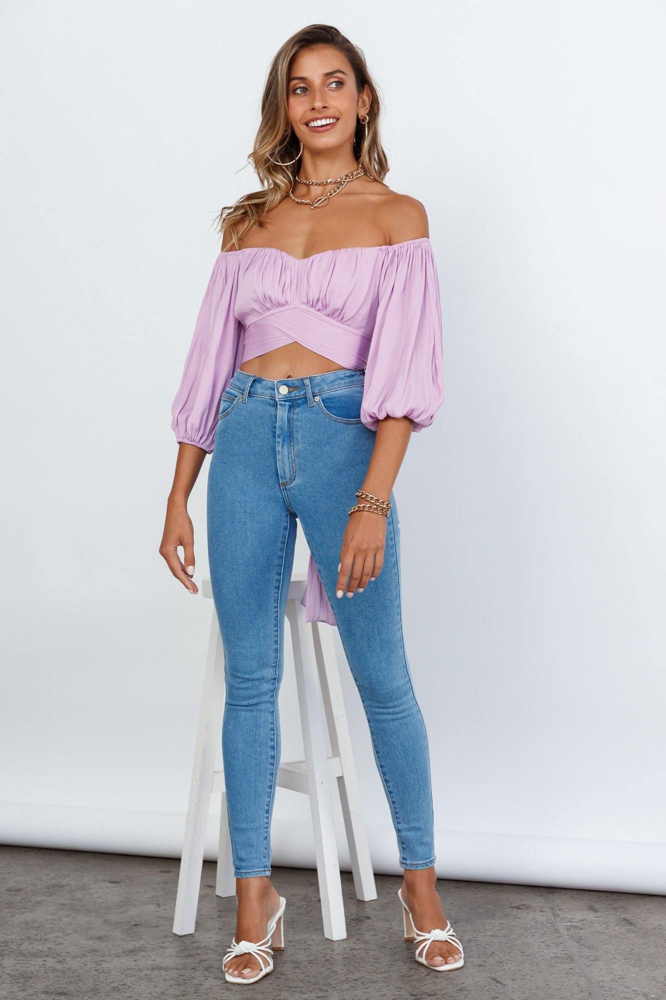Living Doll Crop Top Lilac sold by Hello Molly product image thumbnail 3