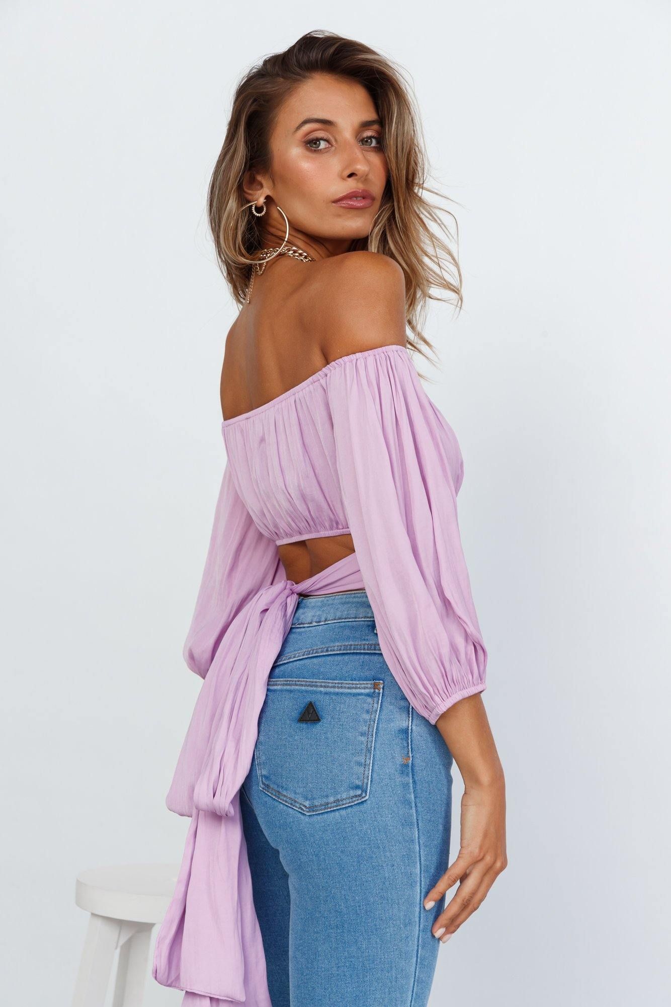 Living Doll Crop Top Lilac sold by Hello Molly product image thumbnail 4