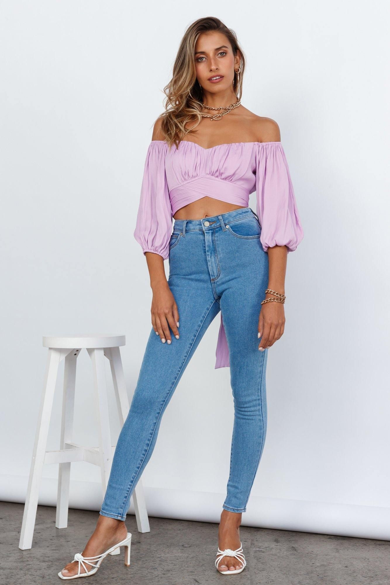 Living Doll Crop Top Lilac sold by Hello Molly