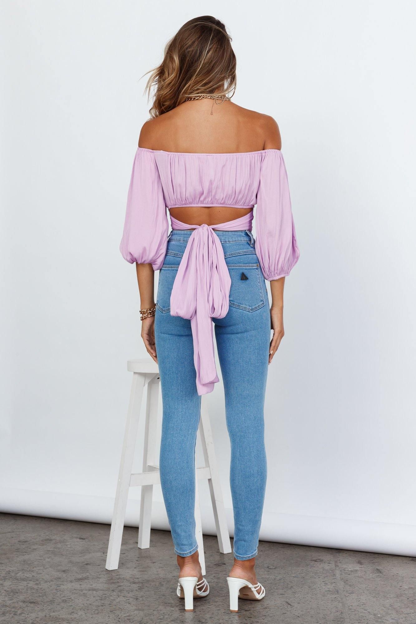 Living Doll Crop Top Lilac sold by Hello Molly product image thumbnail 5