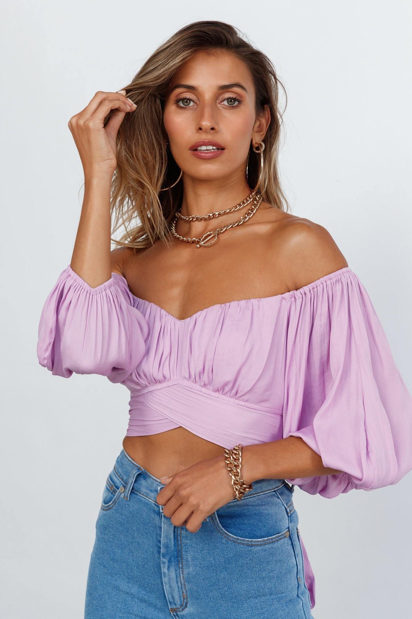 Living Doll Crop Top Lilac sold by Hello Molly product image thumbnail 2