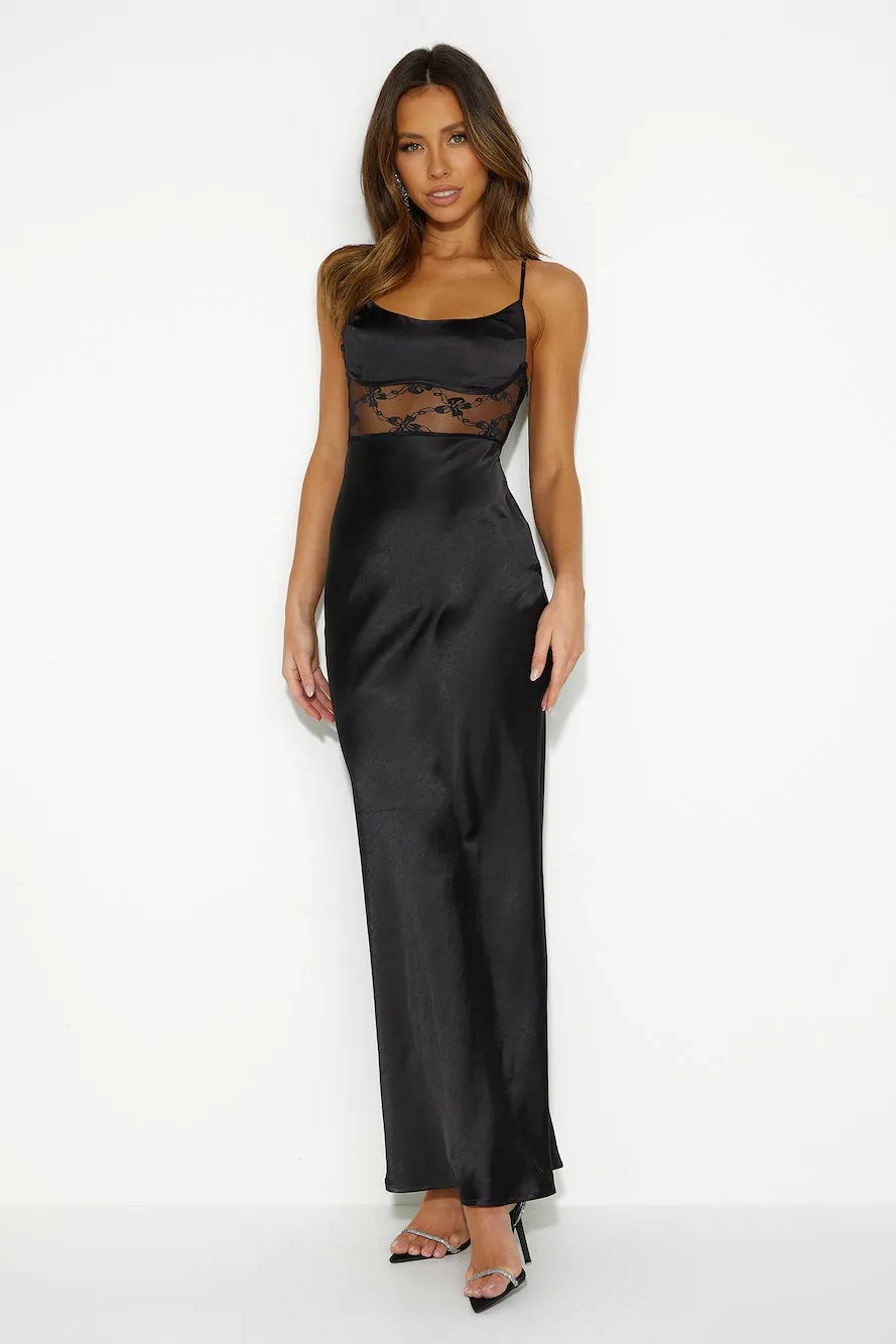 Create with Confidence Satin Maxi Dress Black sold by Hello Molly product image thumbnail 2