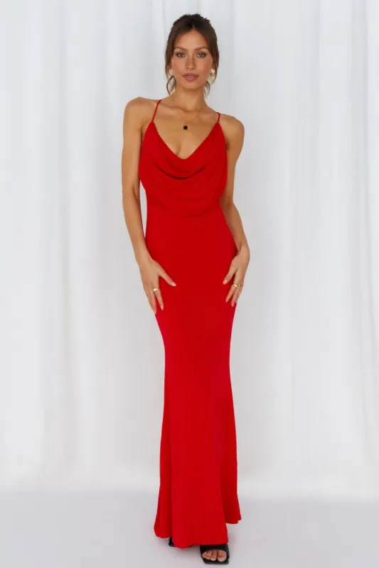 Words Of Warning Maxi Dress Red sold by Hello Molly