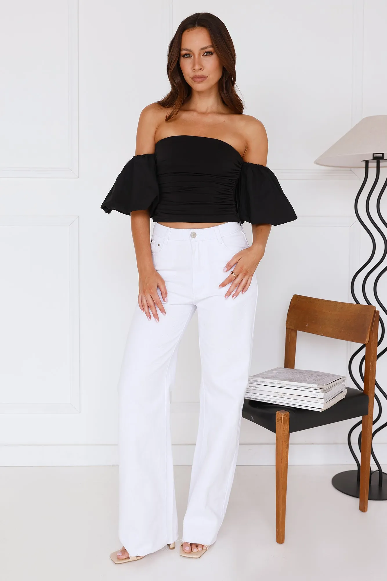 Trendsetter Style Off Shoulder Top Black sold by Hello Molly product image thumbnail 2