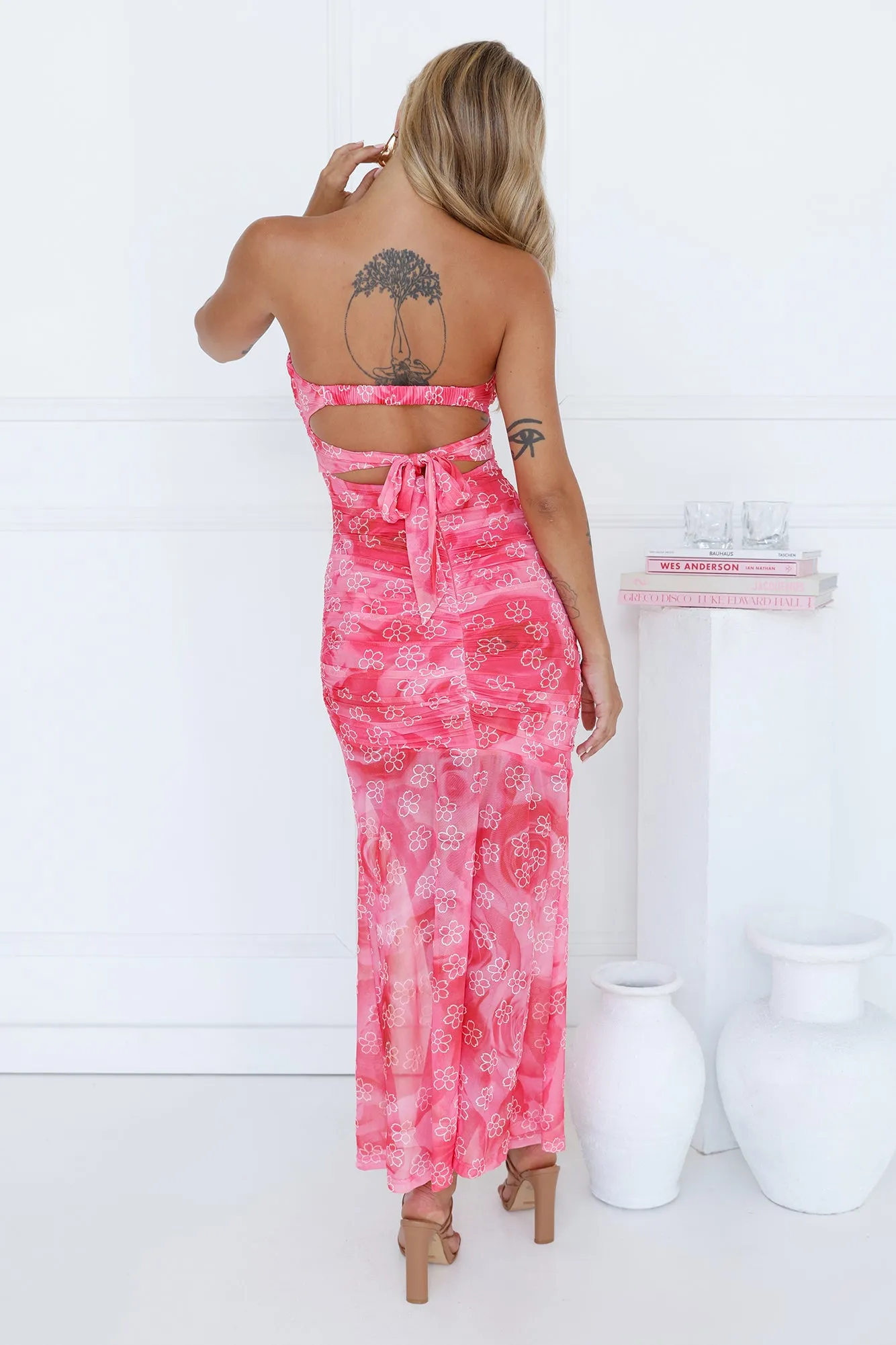 Frangipani Island Strapless Maxi Dress Pink sold by Hello Molly product image thumbnail 4