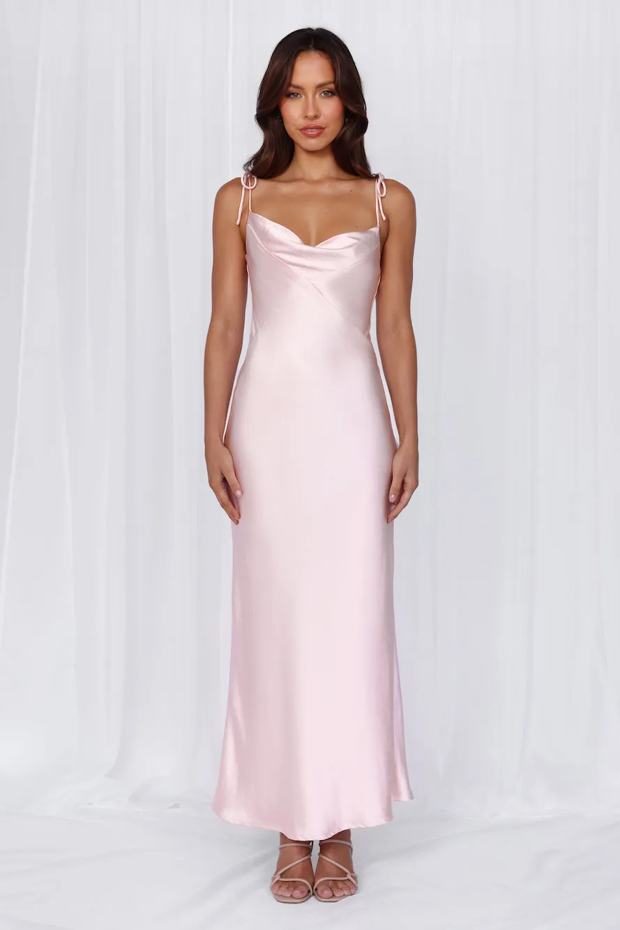 HELLO MOLLY The Penelope Cowl Satin Maxi Dress Pink sold by Hello Molly product image thumbnail 5