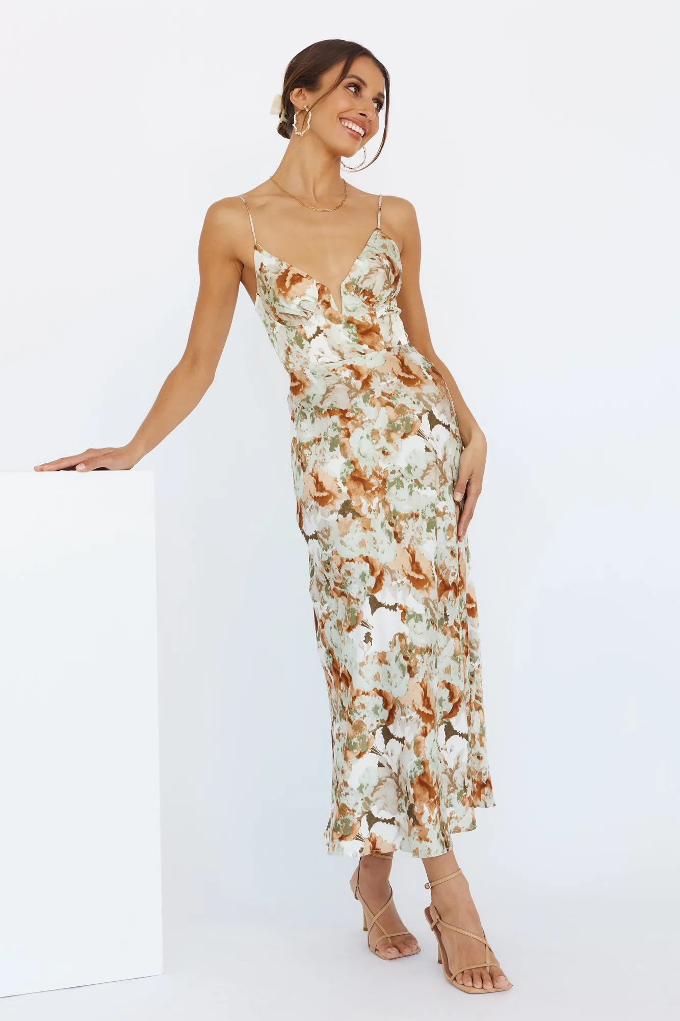 Heart You Midi Dress Sage sold by Hello Molly product image thumbnail 3