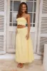 Little Details Strapless Crop Top Yellow sold by Hello Molly