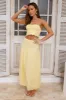 Little Details Strapless Crop Top Yellow sold by Hello Molly