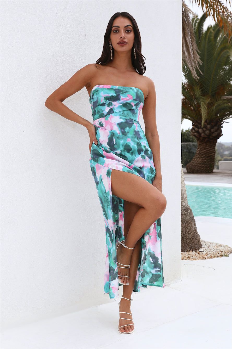 Tropical Day Maxi Dress Green sold by Hello Molly product image thumbnail 3