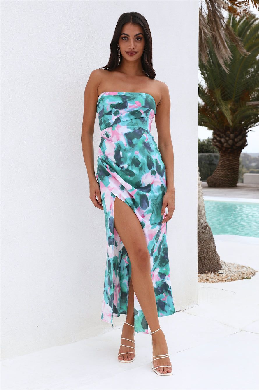 Tropical Day Maxi Dress Green sold by Hello Molly product image thumbnail 2