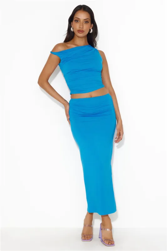 Ignite Love Maxi Skirt Blue sold by Hello Molly