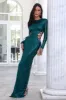 DEAR EMILIA Promise Me Forever Sequin Maxi Dress Green sold by Hello Molly