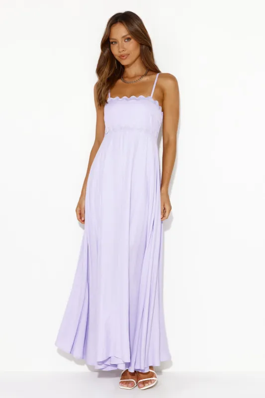 Vacations To The Islands Maxi Dress Lilac sold by Hello Molly