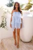 Sunlight Rays Strapless Mini Dress Blue sold by Hello Molly