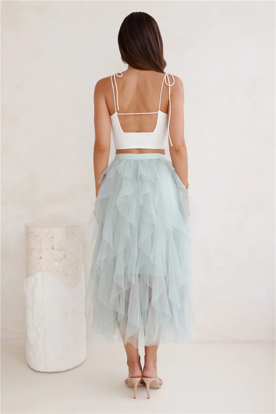 Twirl This Way Tulle Midi Skirt Sage sold by Hello Molly product image thumbnail 5
